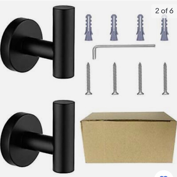 NWT Nolimas black anti-rust towel /anything hooks - Picture 2 of 11